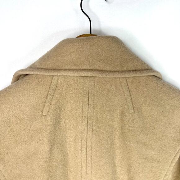 London Fog Tan Big Button Double Breasted Peacoat Medium - Picture 9 of 11